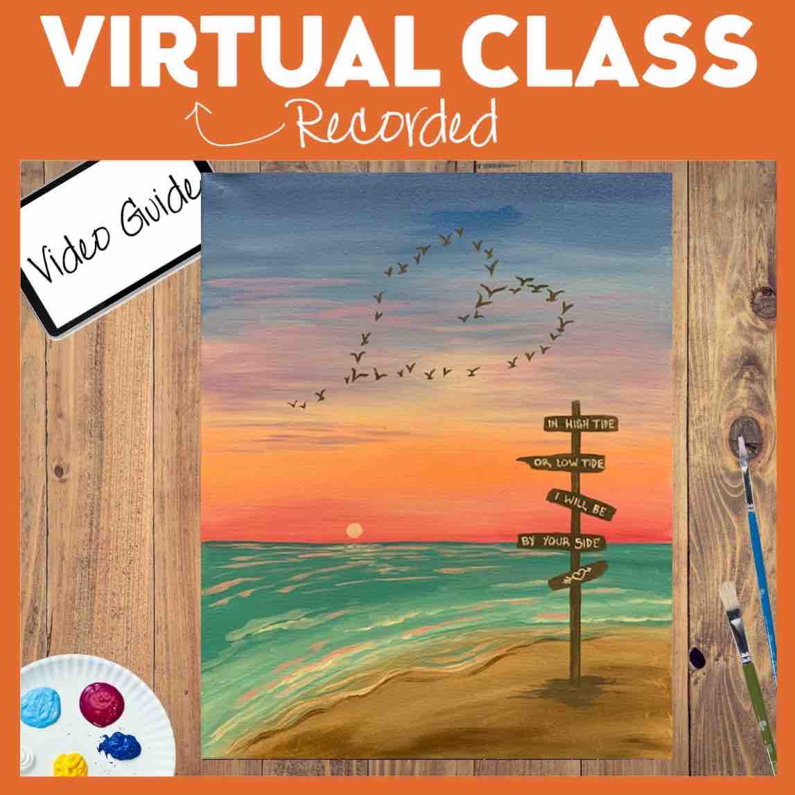 Check out our pre-recorded videos and paint kit options shipped to your door!